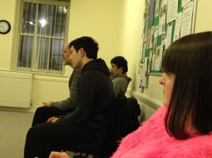 StL Meisner - Group 2: - Lawrence directing during an exercise - students also learn through active observation.